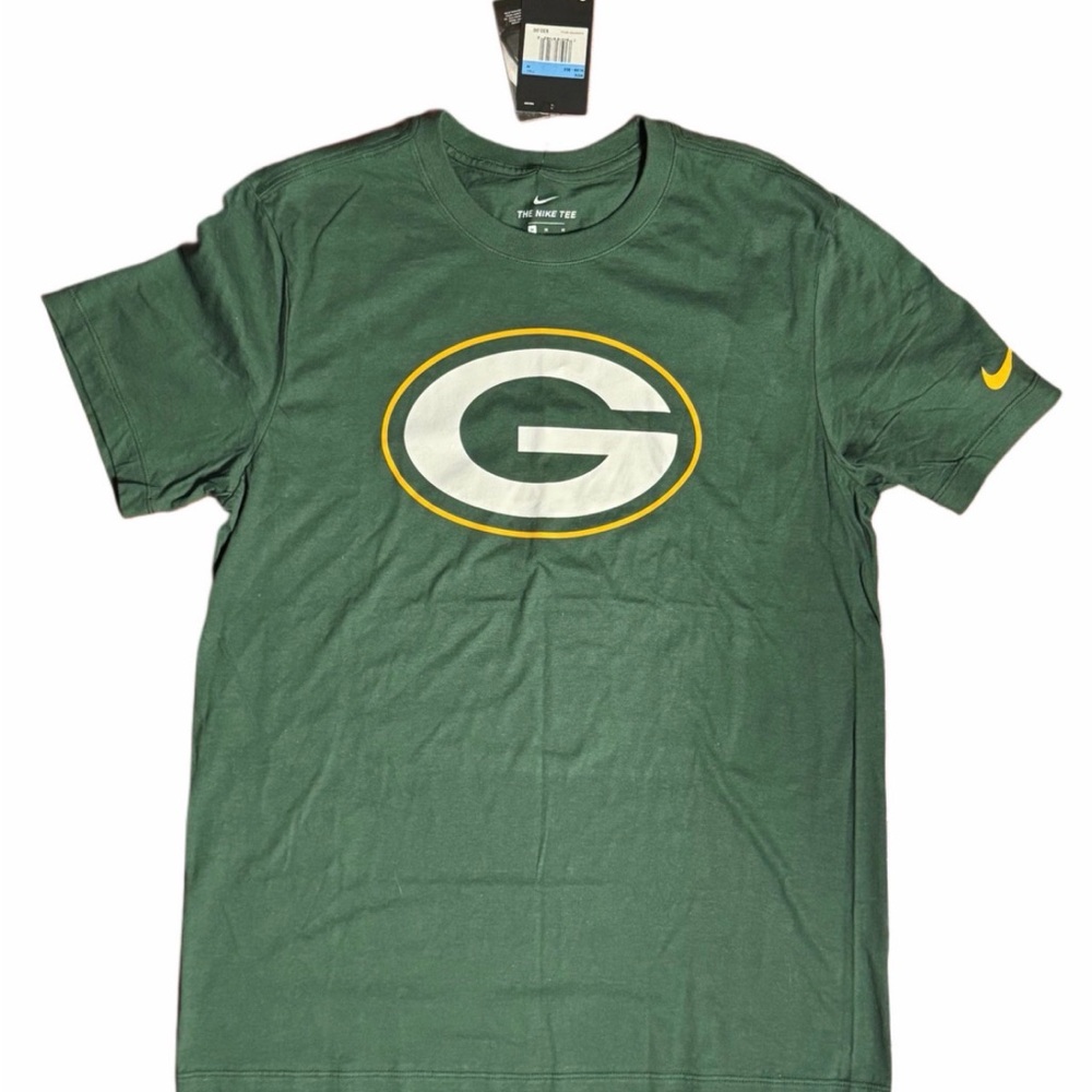 Green Bay Packers Logo T-shirt Men’s The Nike Tee | Size: S | Gold Nike Check